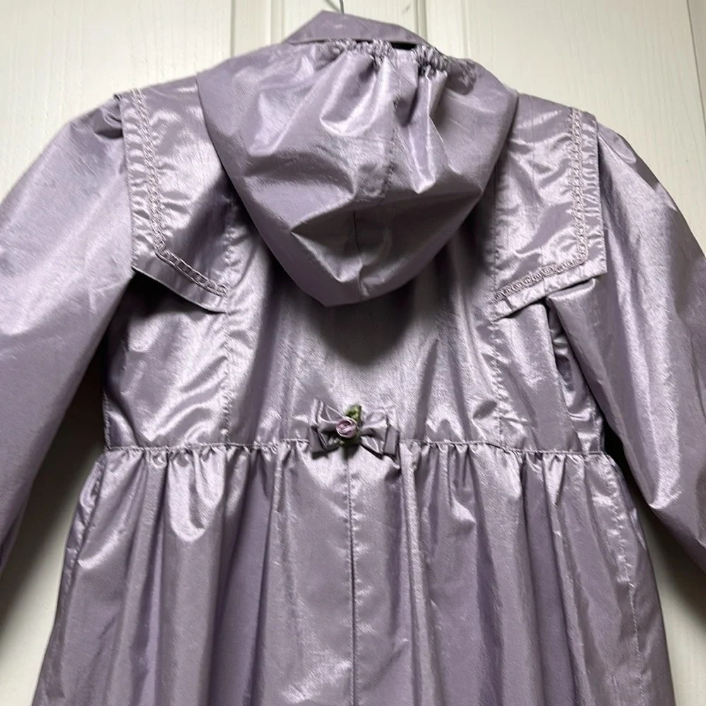 F.W. FISCHER Girls Dressy Lavender Rain Coat Sz 6X